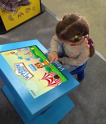 Голубой интерактивный стол Игрёнок Mini Econom